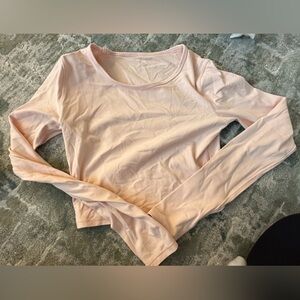 lululemon creamsicle align Long Sleeve crop Top